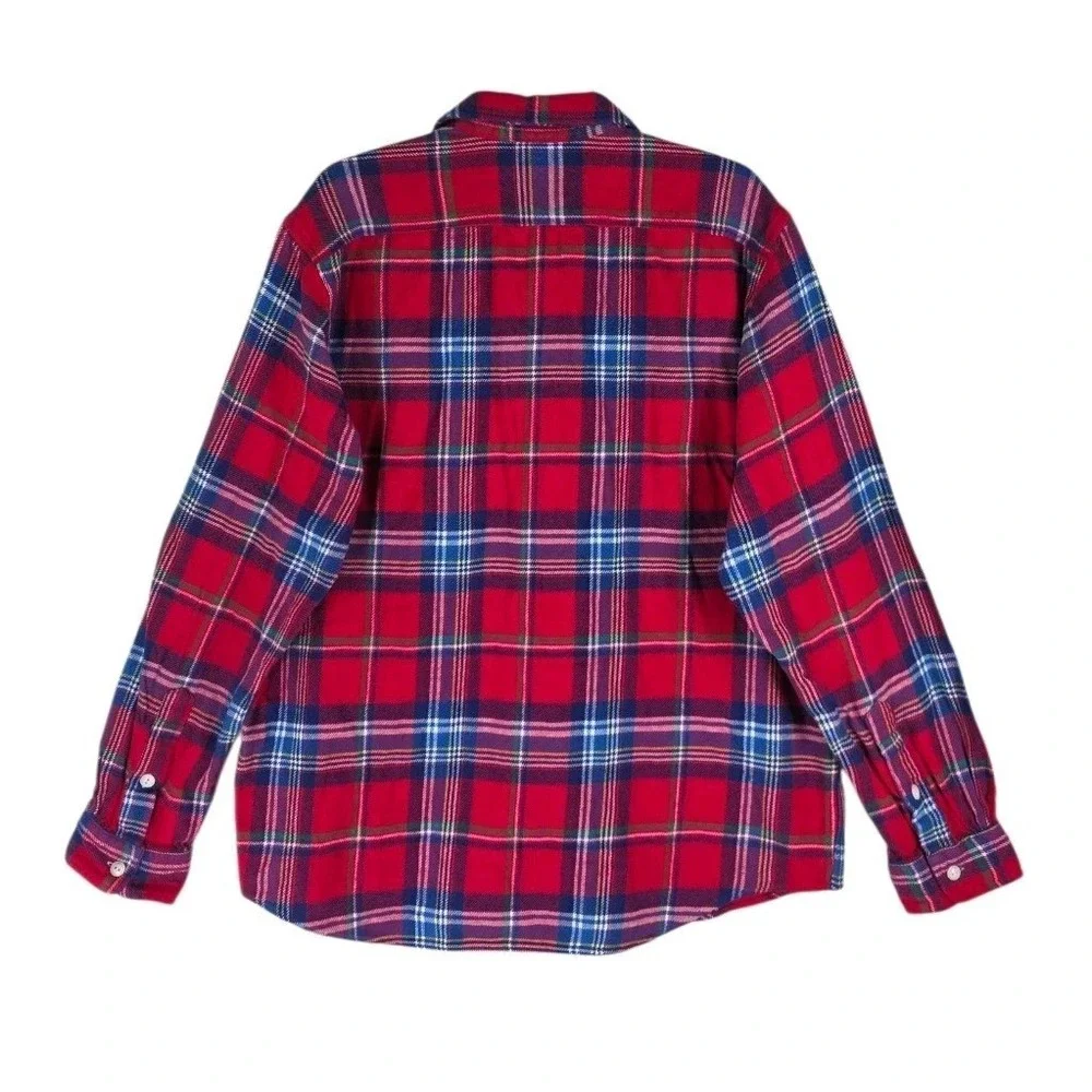 Polo Ralph Lauren Flannel Shirt Shacket Mens XL Classic Fit Red Blue Plaid LS